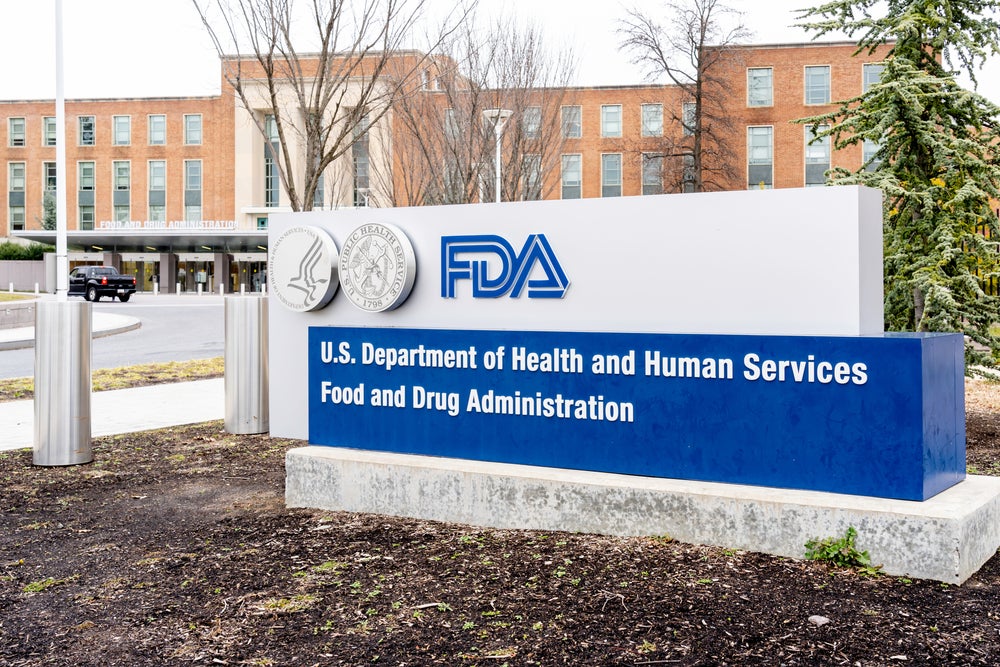 The US Food and Drugs Administration sign
