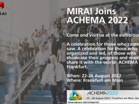 Mirai Intex at ACHEMA Exhibition: 22-26 August 2022, Frankfurt am Main